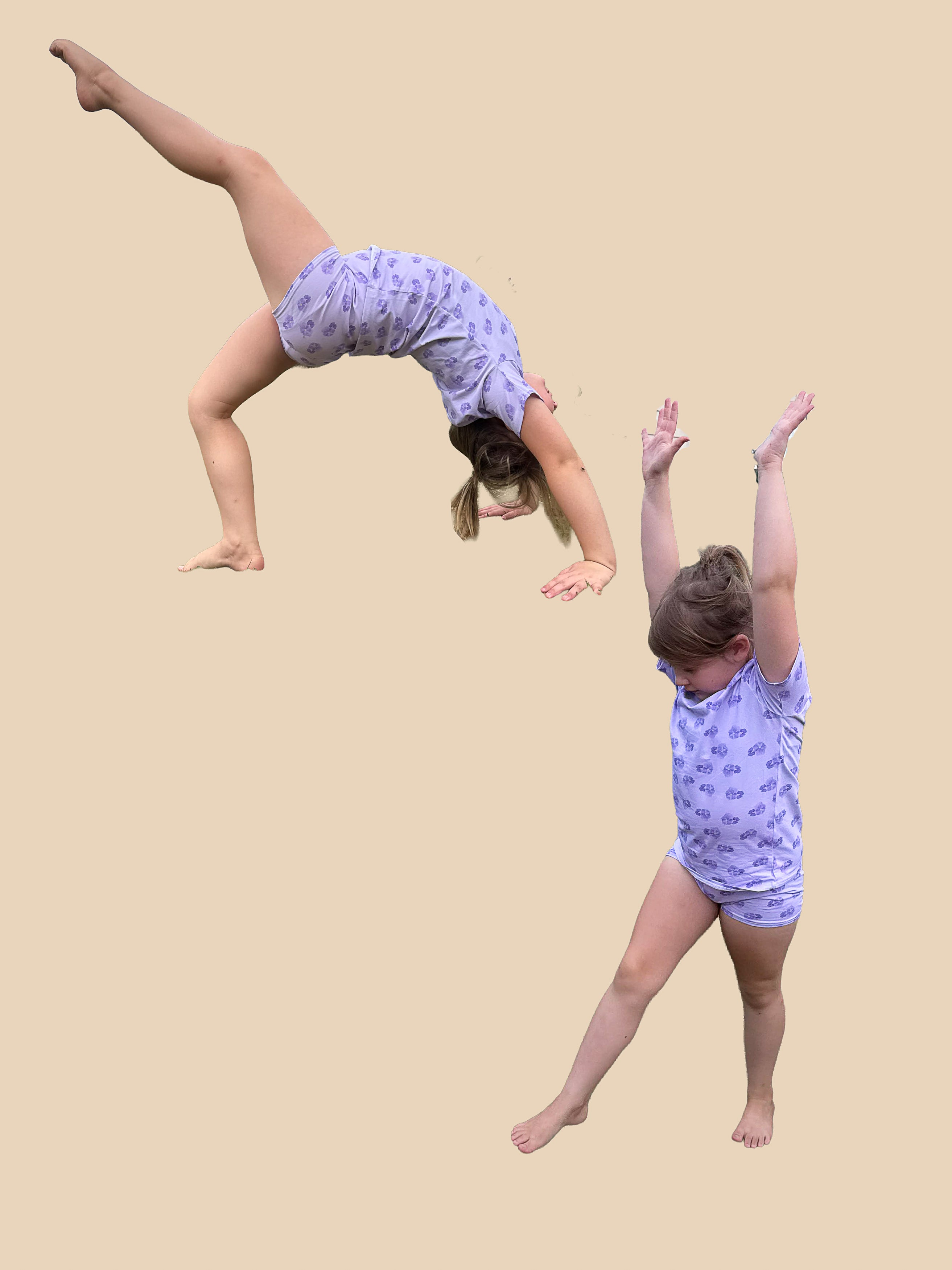 Purple Pansies- Cotton Day Set