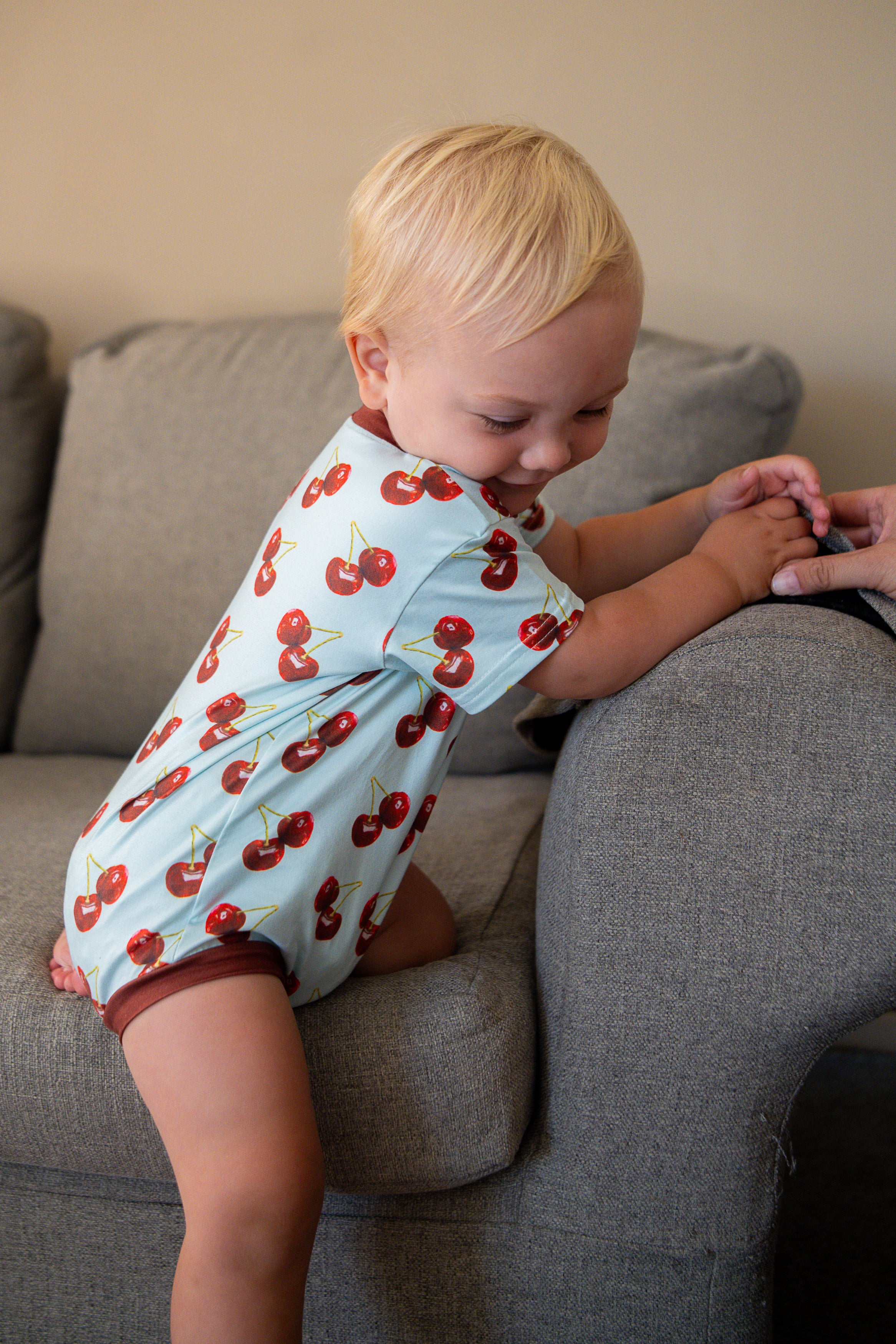 Glossy Cherries- Oversized Baby Bodysuit PREORDER