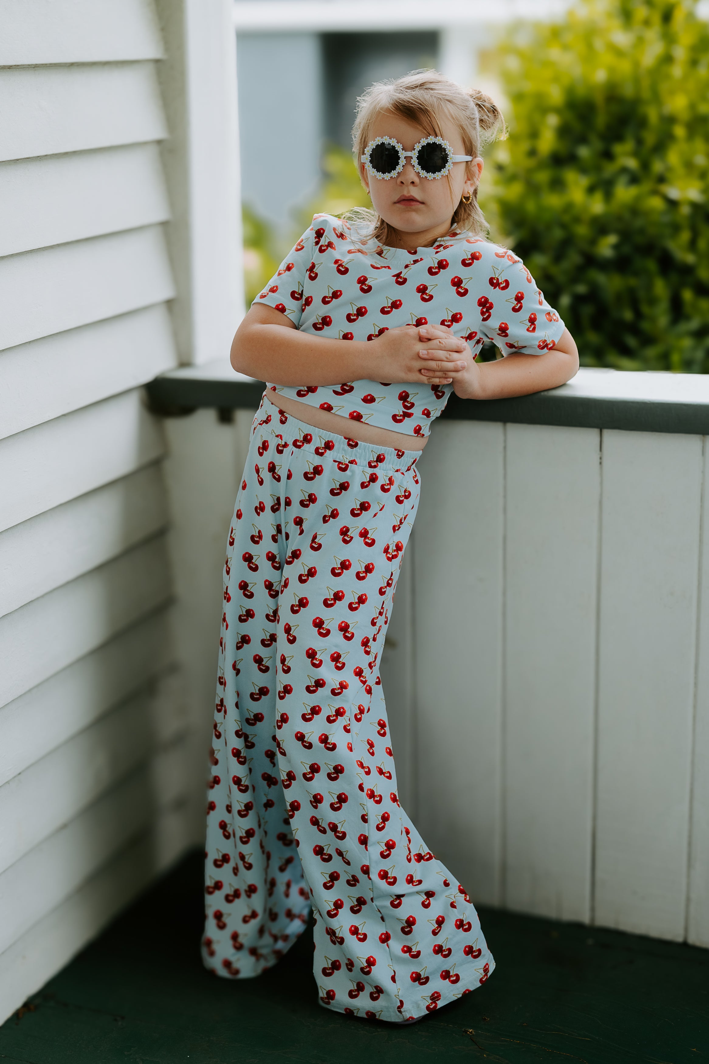 Crop and Flare Set- Cherries PREORDER