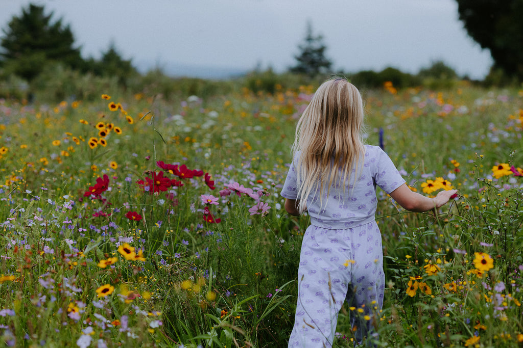 Crop and Flare Set- Pansies PREORDER