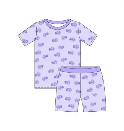 Purple Pansies- Cotton Day Set
