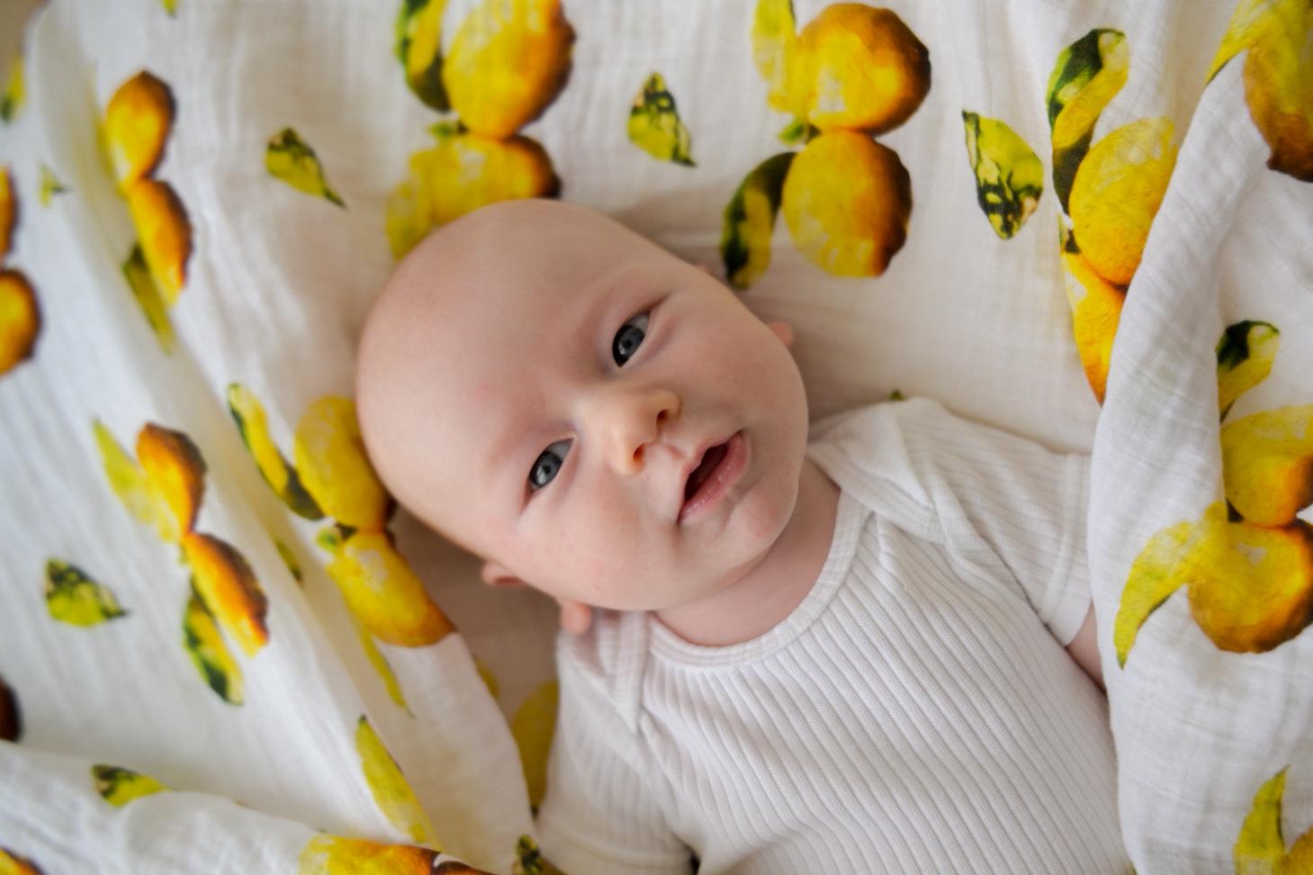 Little Lemons Organic Cotton Swaddle - PREORDER