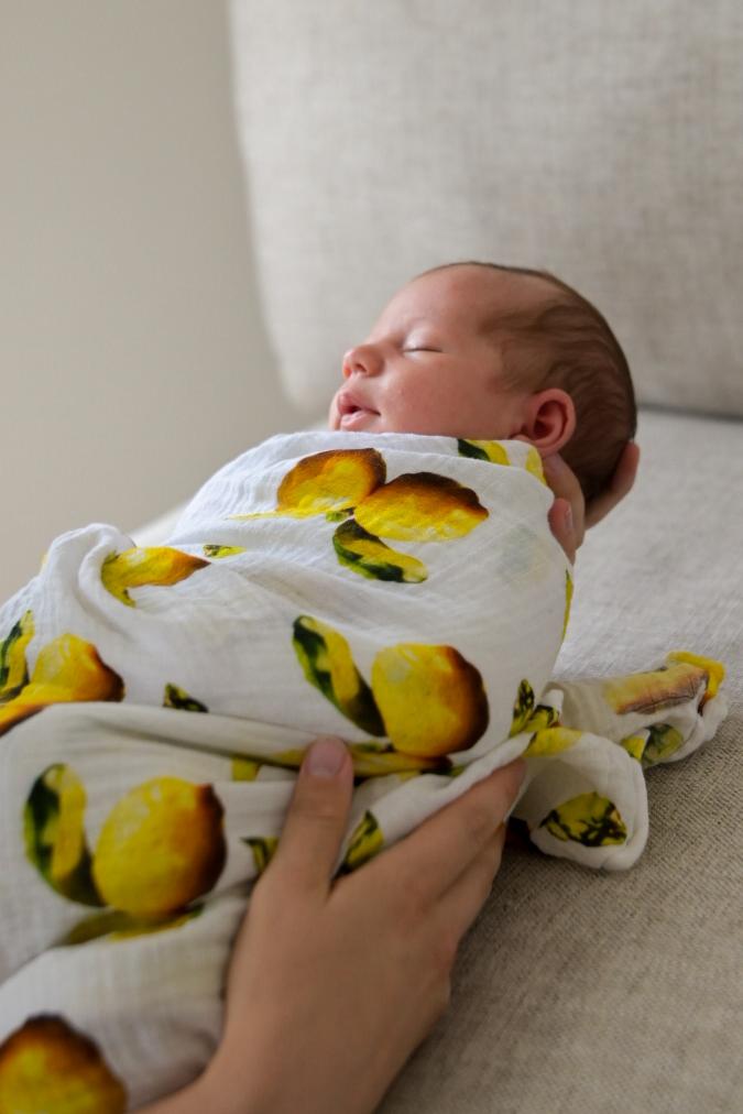 Little Lemons Organic Cotton Swaddle - PREORDER